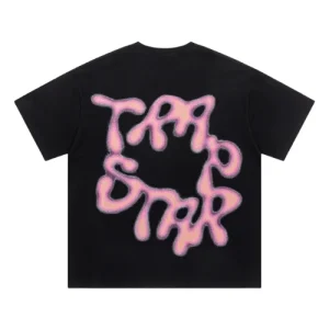 Trapstar Pink Flowers T Shirt Black